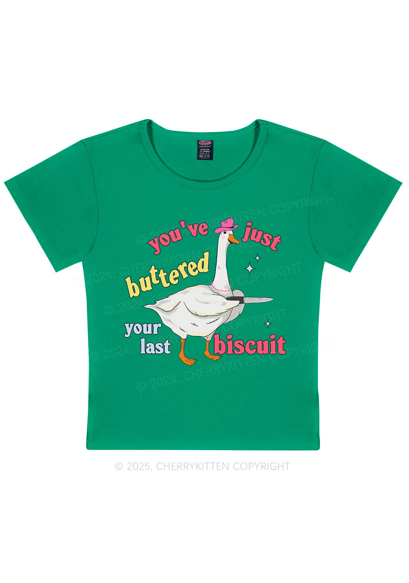 Just Buttered Last Biscuit Y2K Baby Tee Cherrykitten