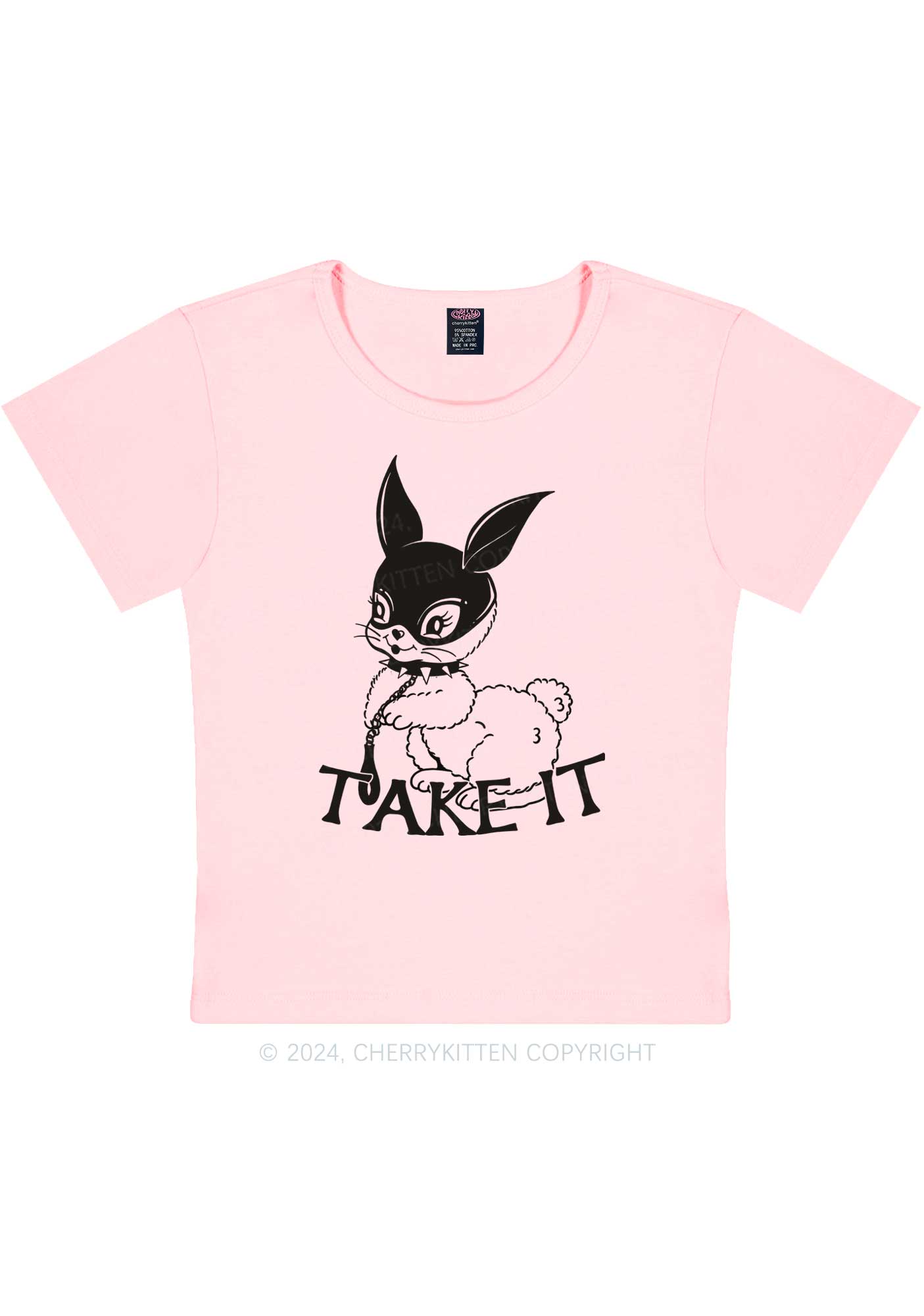 Take It Bunny Y2K Baby Tee Cherrykitten