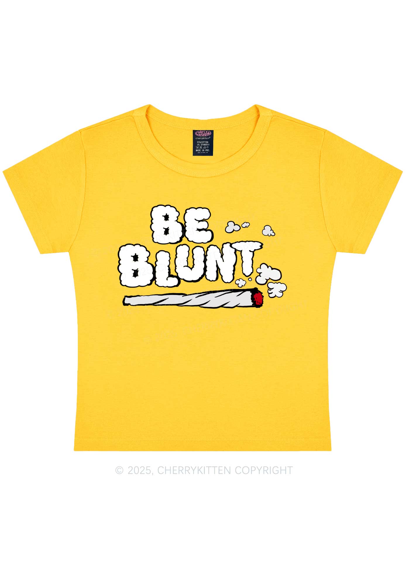 Be Blunt Y2K Baby Tee Cherrykitten