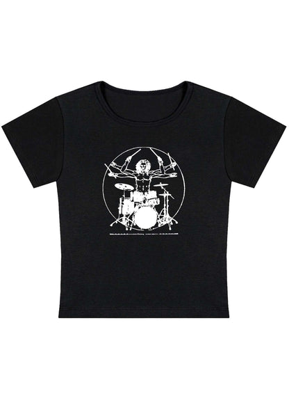 Curvy Vitruvian Drummer Baby Tee