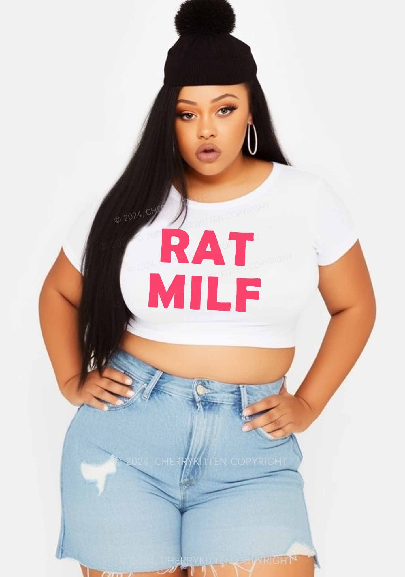 Curvy Rat Mxxf Y2K Baby Tee Cherrykitten