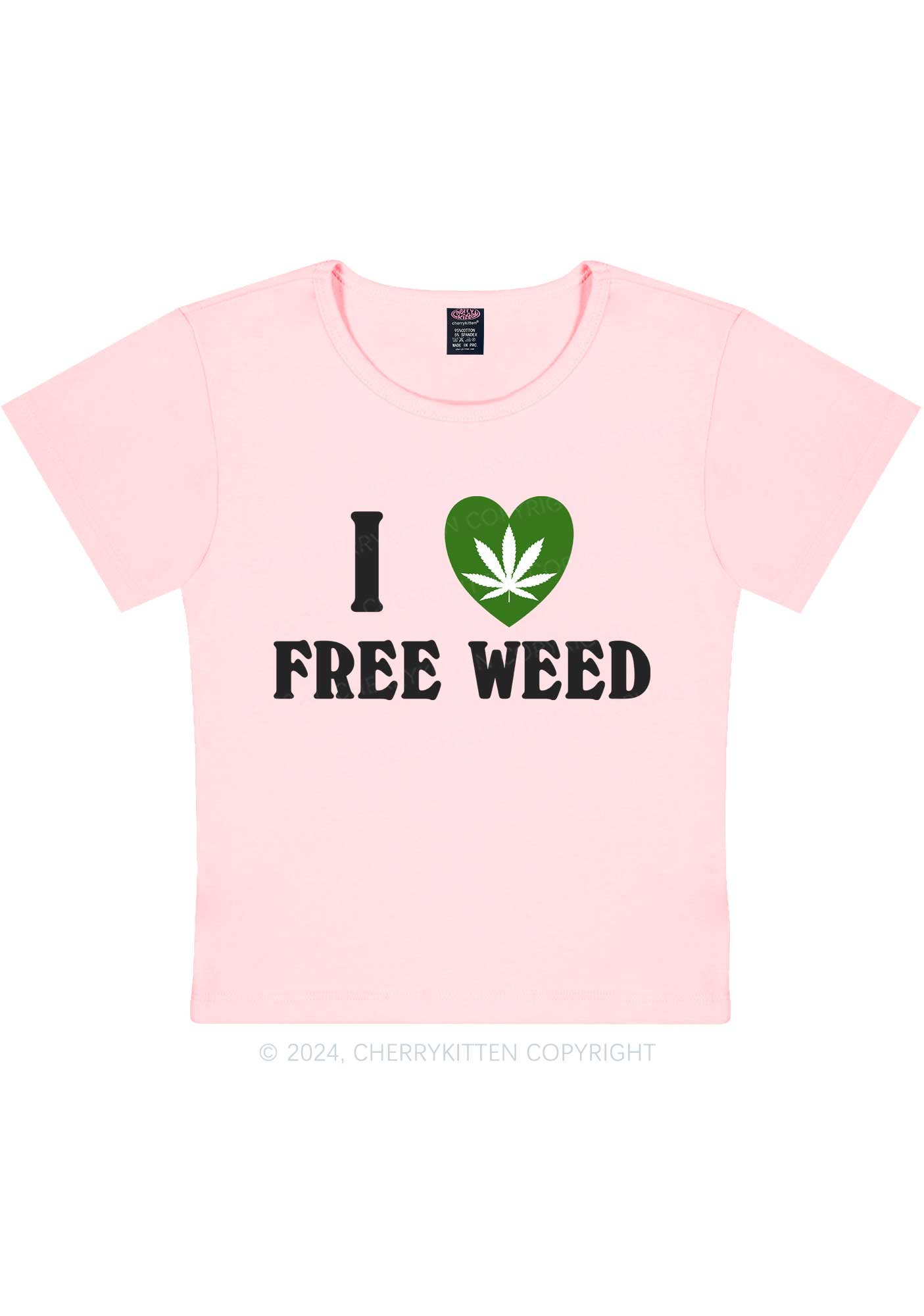 I Love Free Wxxd Y2K Baby Tee Cherrykitten