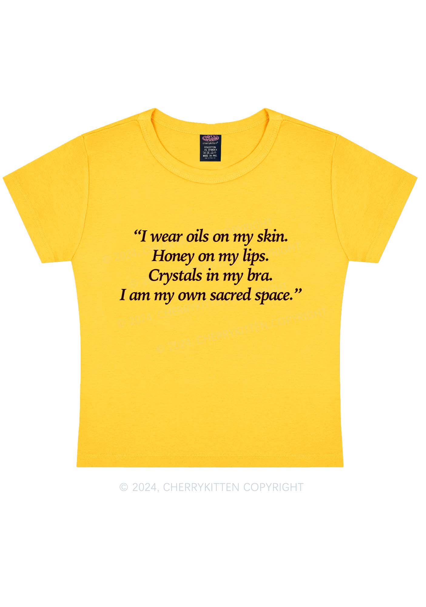 My Sacred Space Y2K Baby Tee Cherrykitten