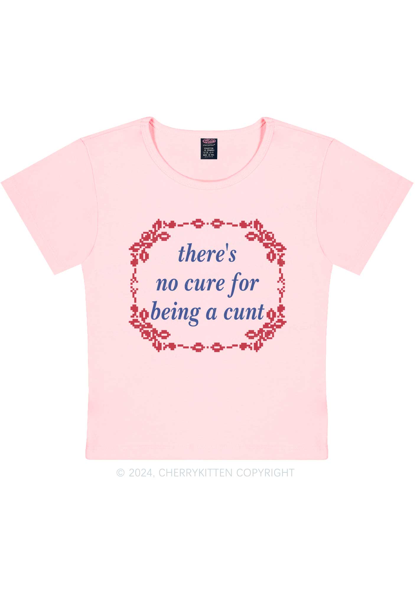 No Cure For Cxxt Y2K Baby Tee Cherrykitten