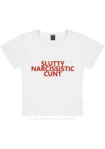 Narcissistic Cxnt Y2K Baby Tee Cherrykitten