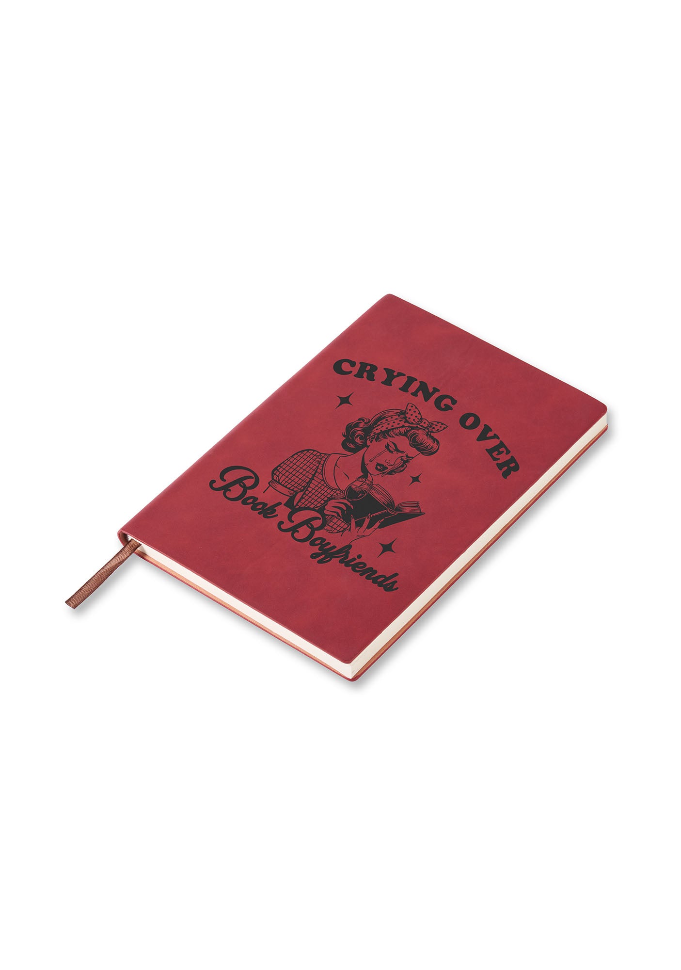 Crying Over Book Boyfriends Y2K Notebook Cherrykitten