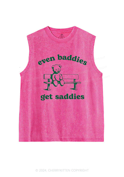 Saddies Bear Y2K Washed Tank Cherrykitten