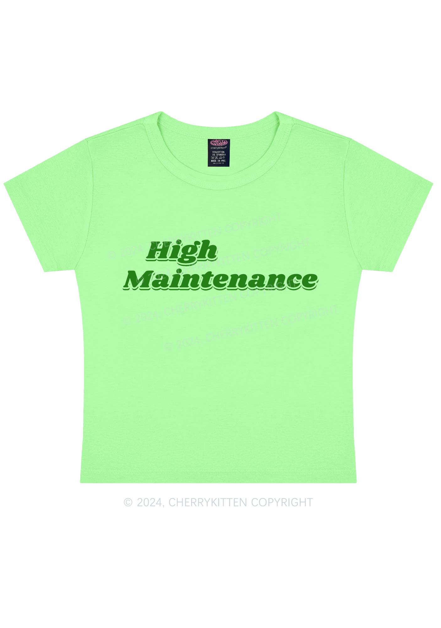 High Maintenance Y2K Baby Tee Cherrykitten