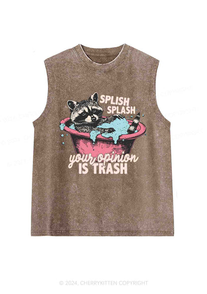 Raccoons Trash Opinion Y2K Washed Tank Cherrykitten