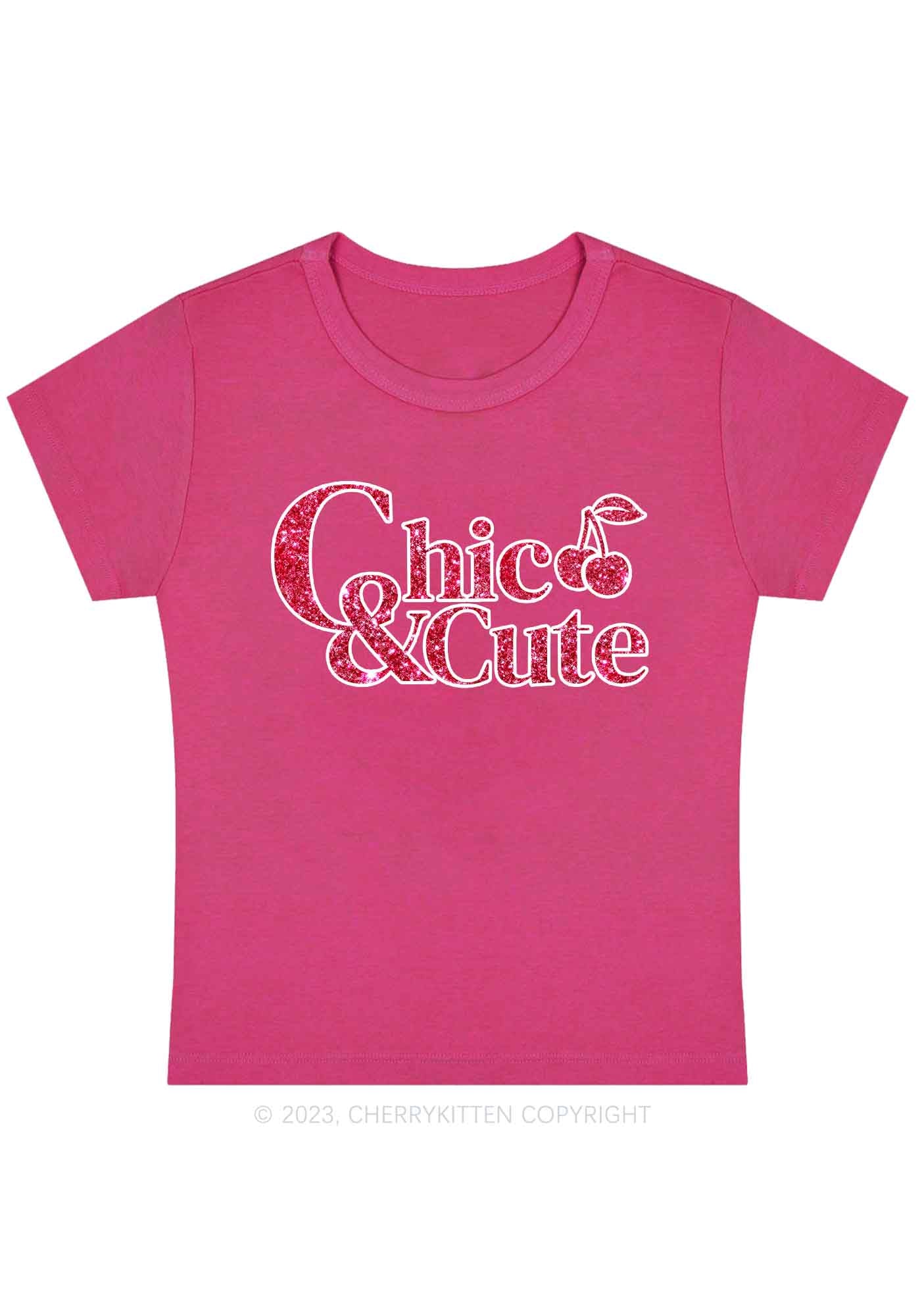 Curvy Chic And Cute Cherry Y2K Baby Tee Cherrykitten