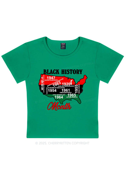 Black History Month Y2K Baby Tee Cherrykitten