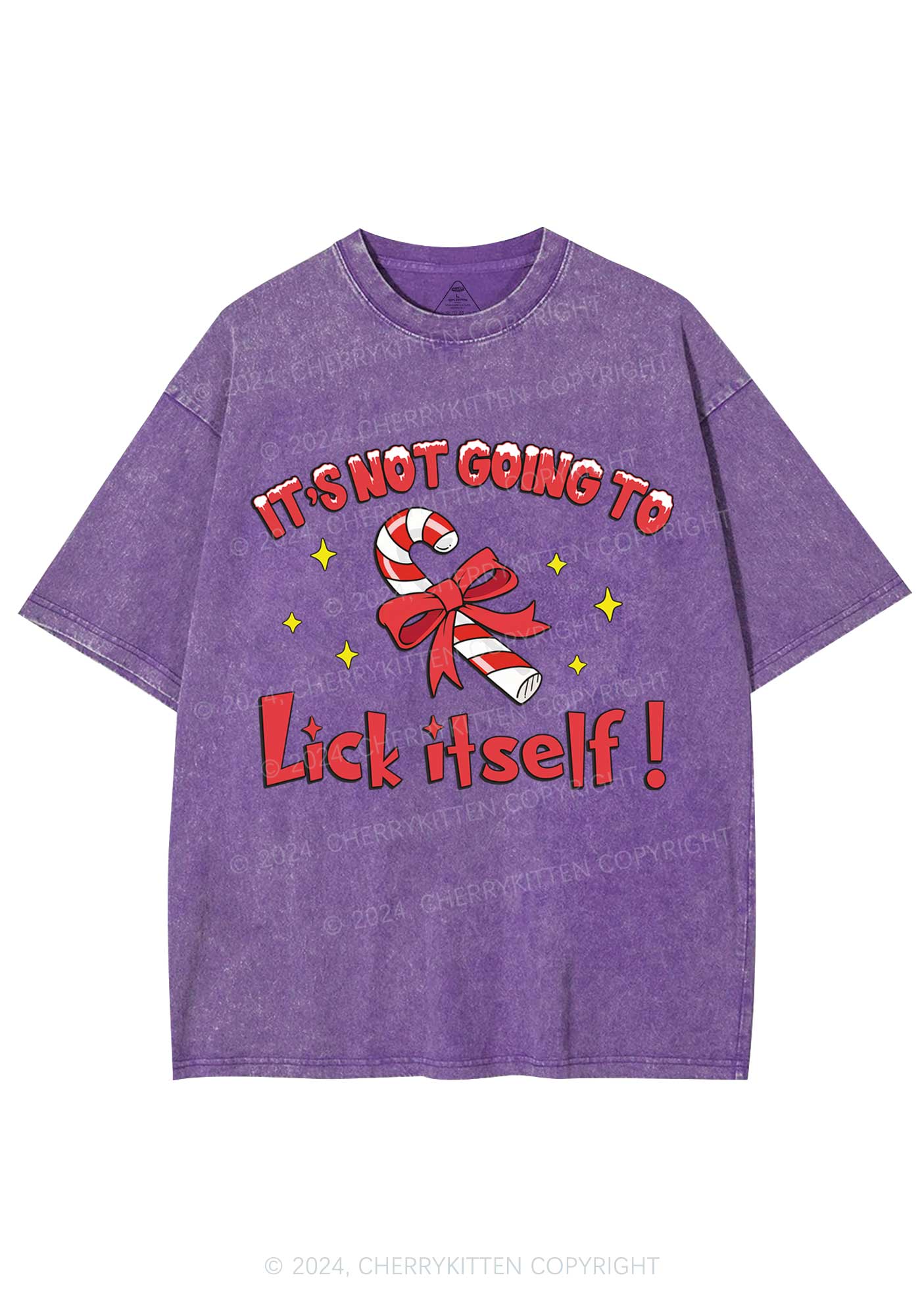 Christmas Lick Itself Y2K Washed Tee Cherrykitten