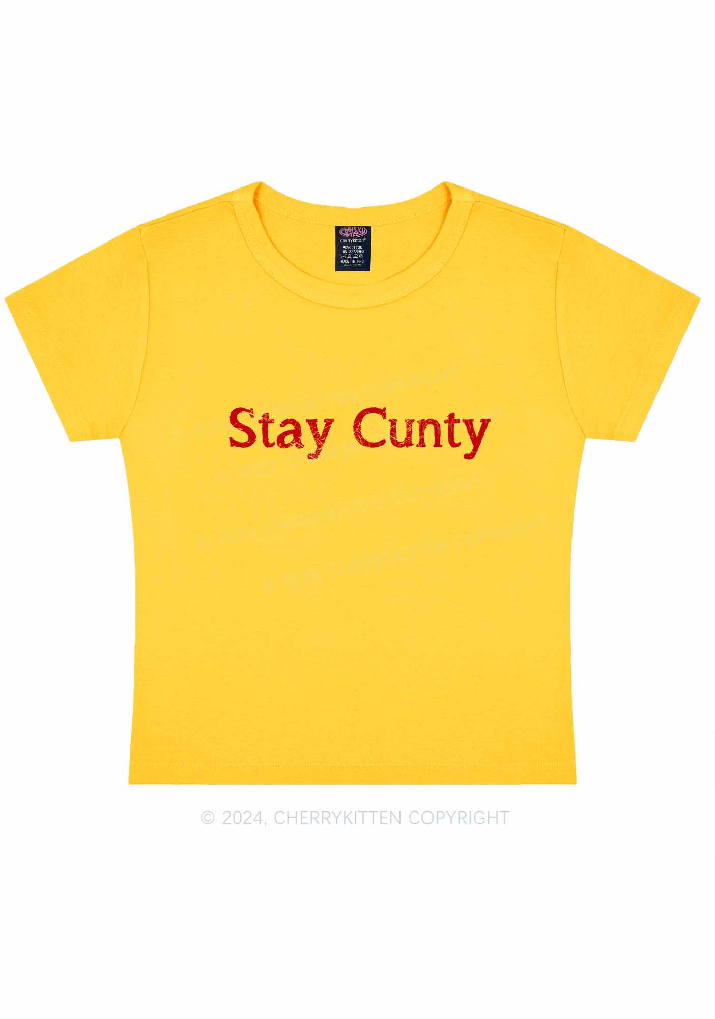 Stay Cxnty Y2K Baby Tee Cherrykitten