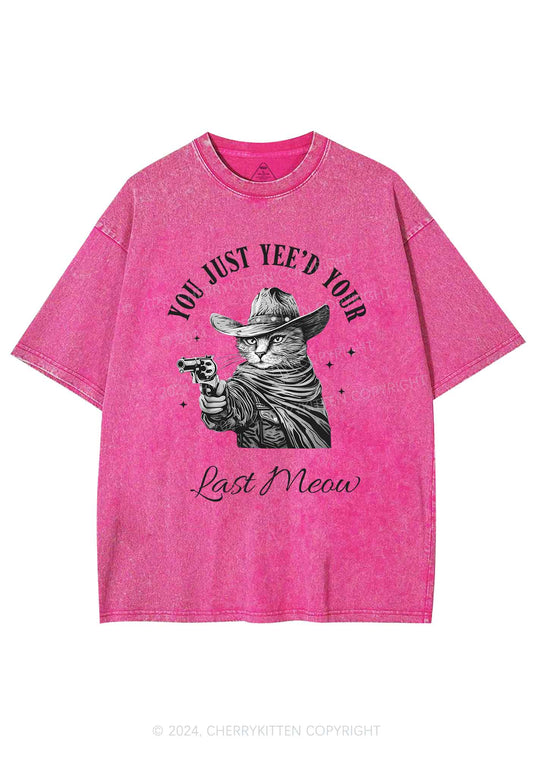 Your Last Meow Y2K Washed Tee Cherrykitten