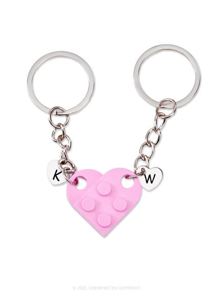 Valentine's Day Custom Love Building Block Y2K Keychain Cherrykitten