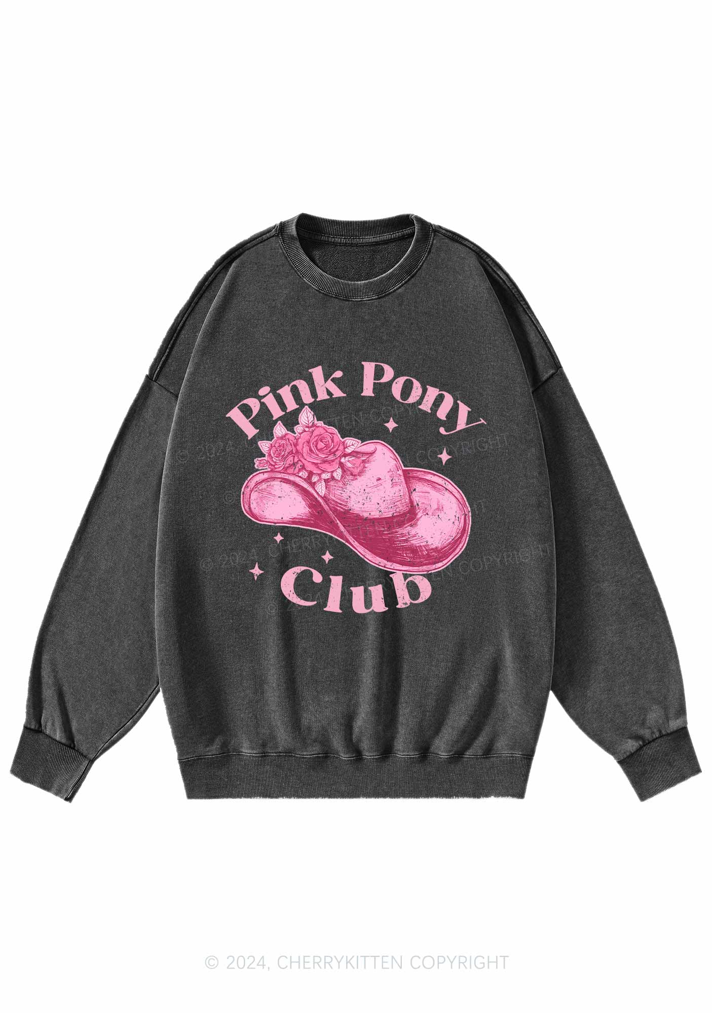 Pink Pony Club Y2K Washed Sweatshirts Cherrykitten