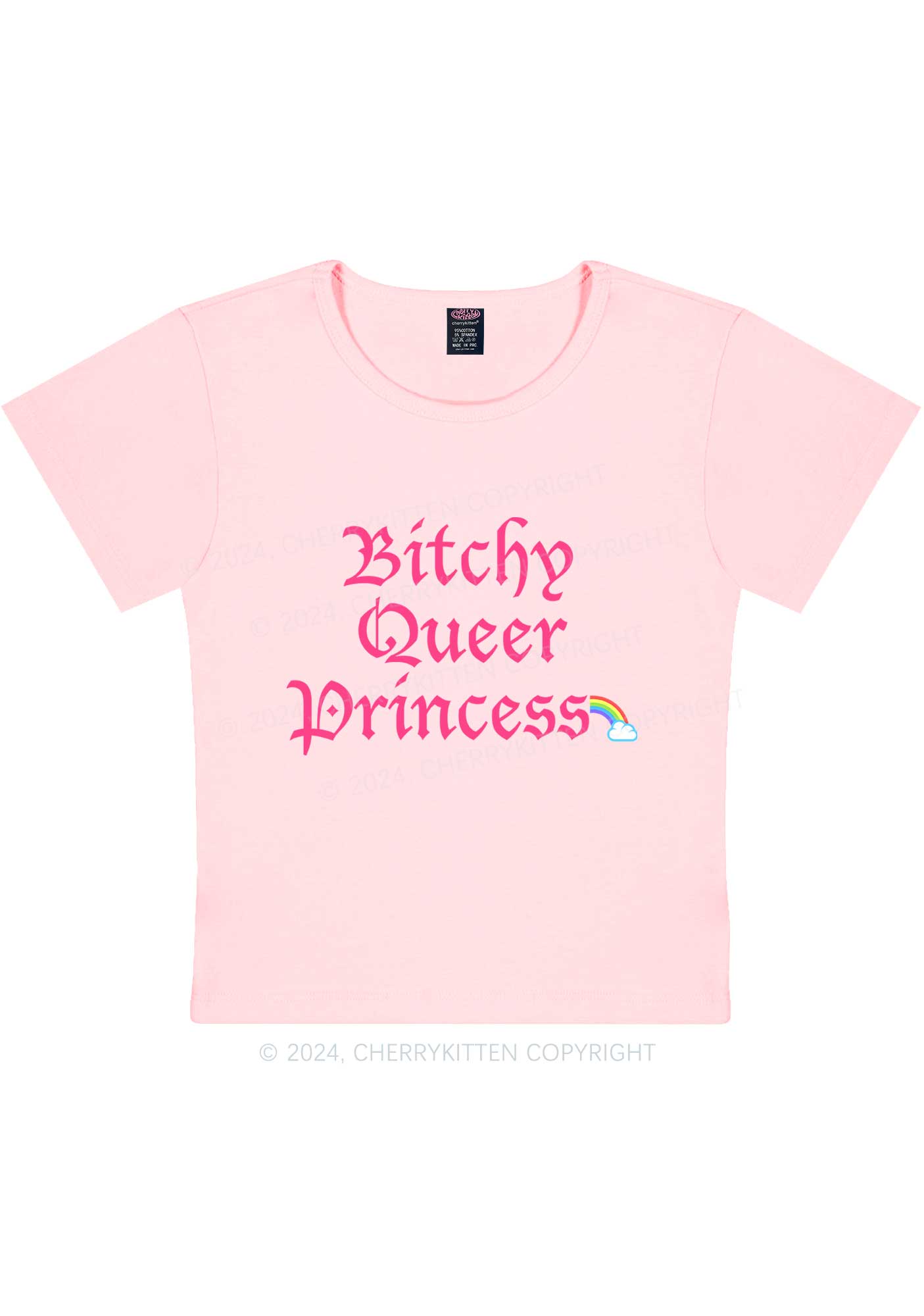 Queer Princess Y2K Baby Tee Cherrykitten