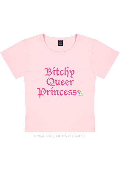 Queer Princess Y2K Baby Tee Cherrykitten