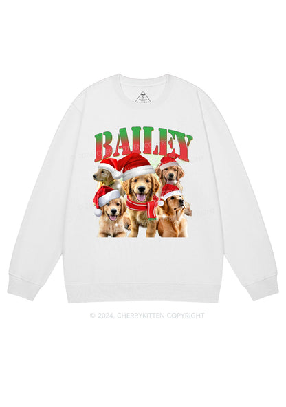 Christmas Custom Pet Photo Y2K Sweatshirt Cherrykitten