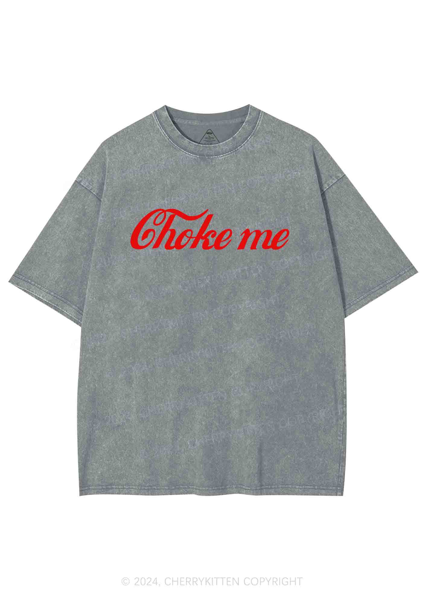 Choke Me Y2K Washed Tee Cherrykitten