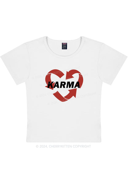 Karma Heart Y2K Baby Tee Cherrykitten