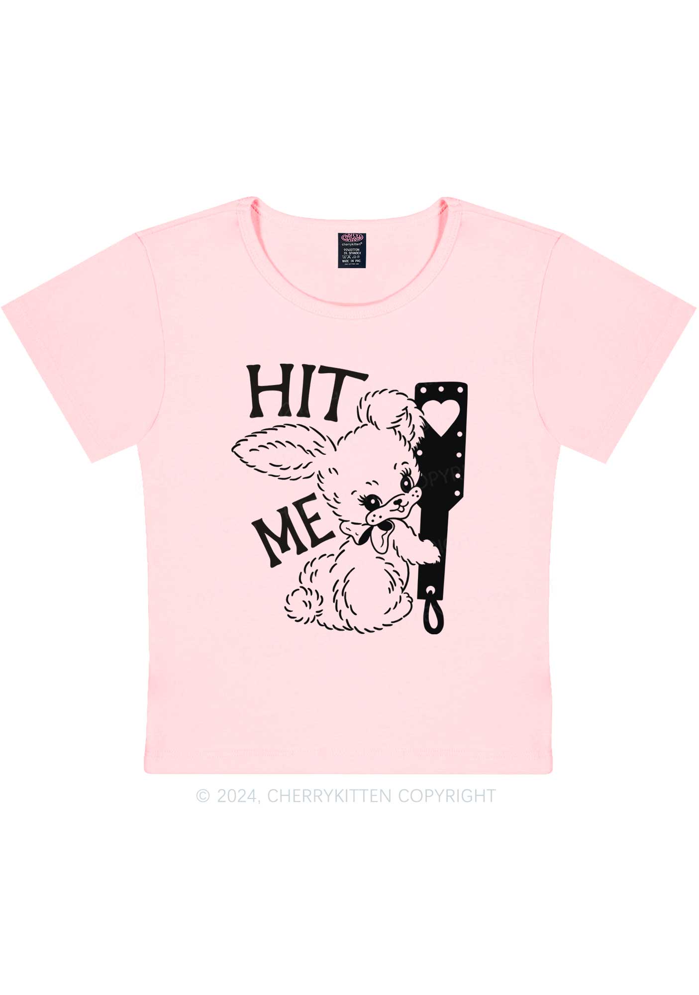 Hit Me Bunny Y2K Baby Tee Cherrykitten