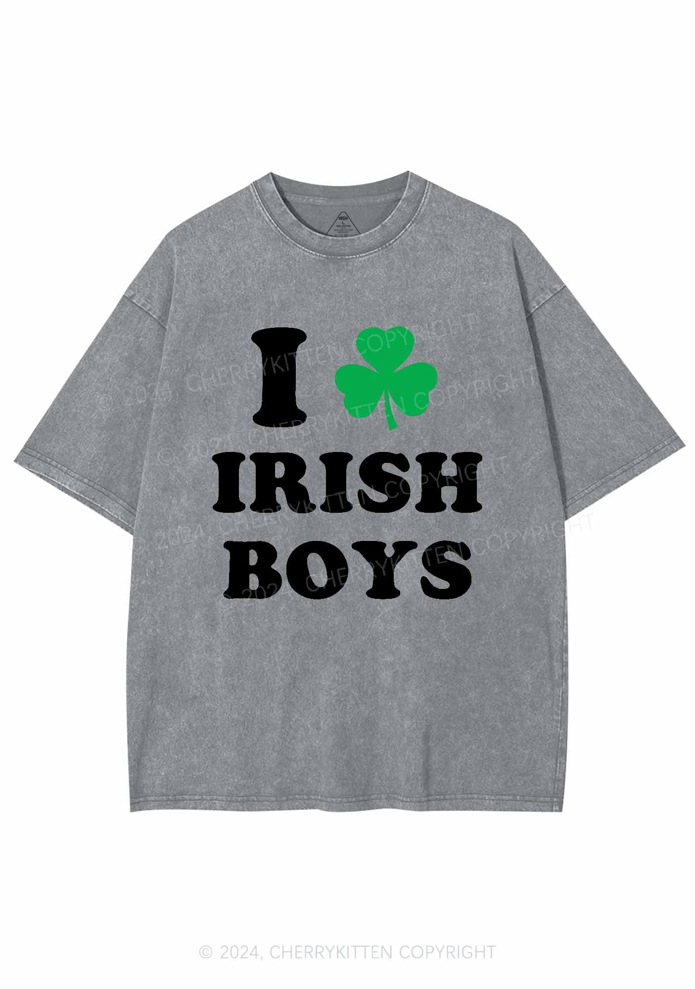 Irish Boys St Patricks Y2K Washed Tee Cherrykitten