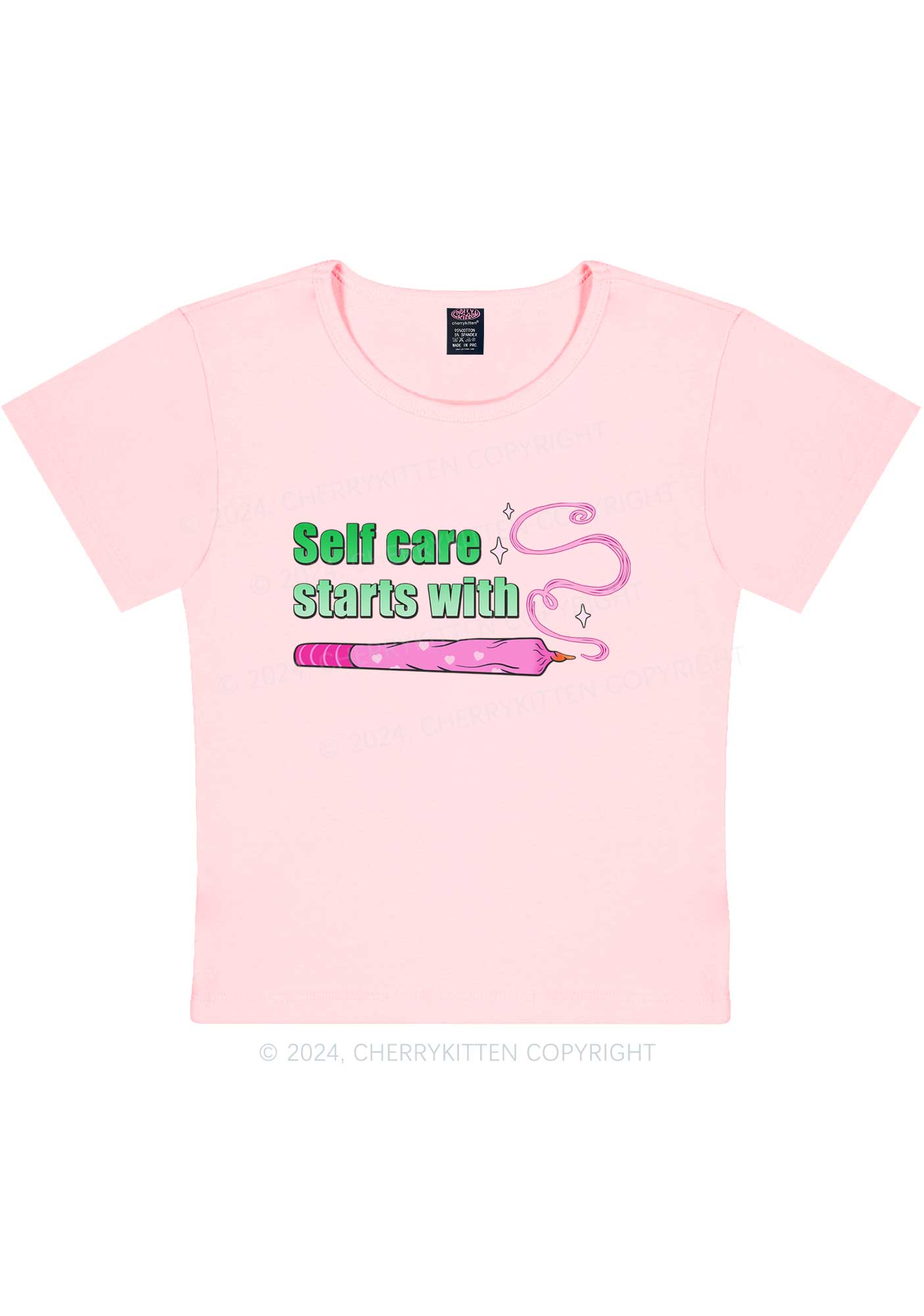 Self Care Starts Y2K Baby Tee Cherrykitten