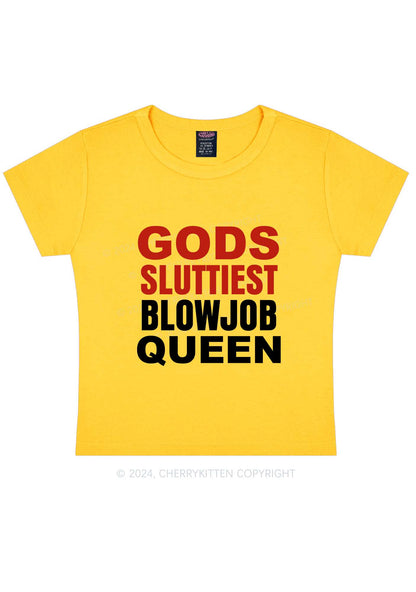 God's Slxttiest Queen Y2K Baby Tee Cherrykitten