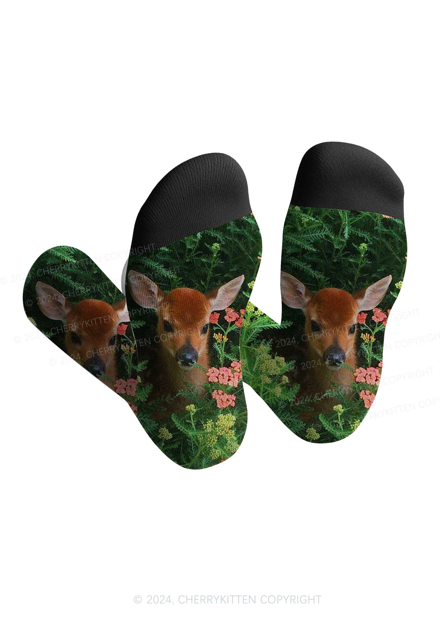 Forest Elk Y2K Digital Printed Socks Cherrykitten