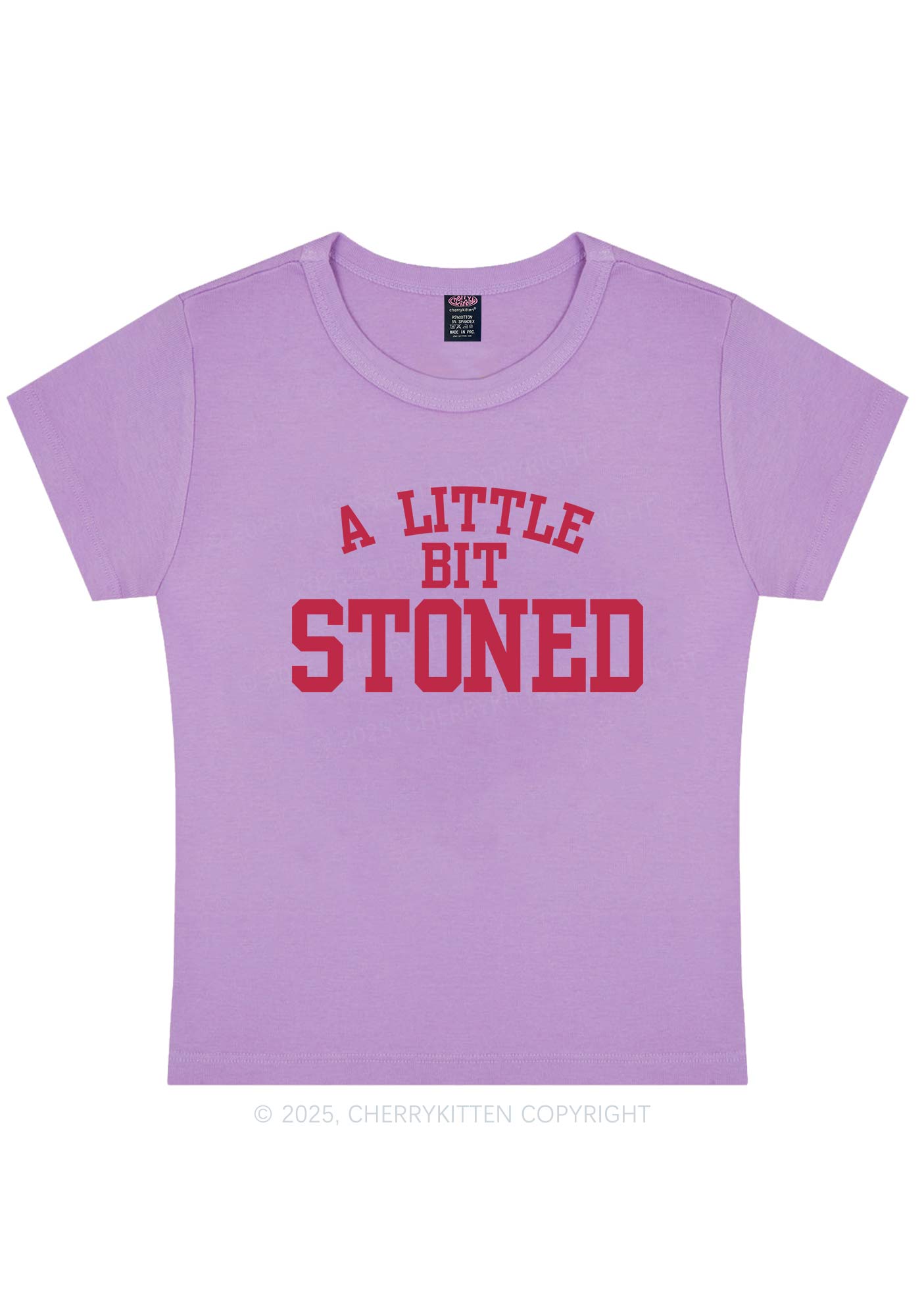 A Little Bit Stoned Y2K Baby Tee Cherrykitten