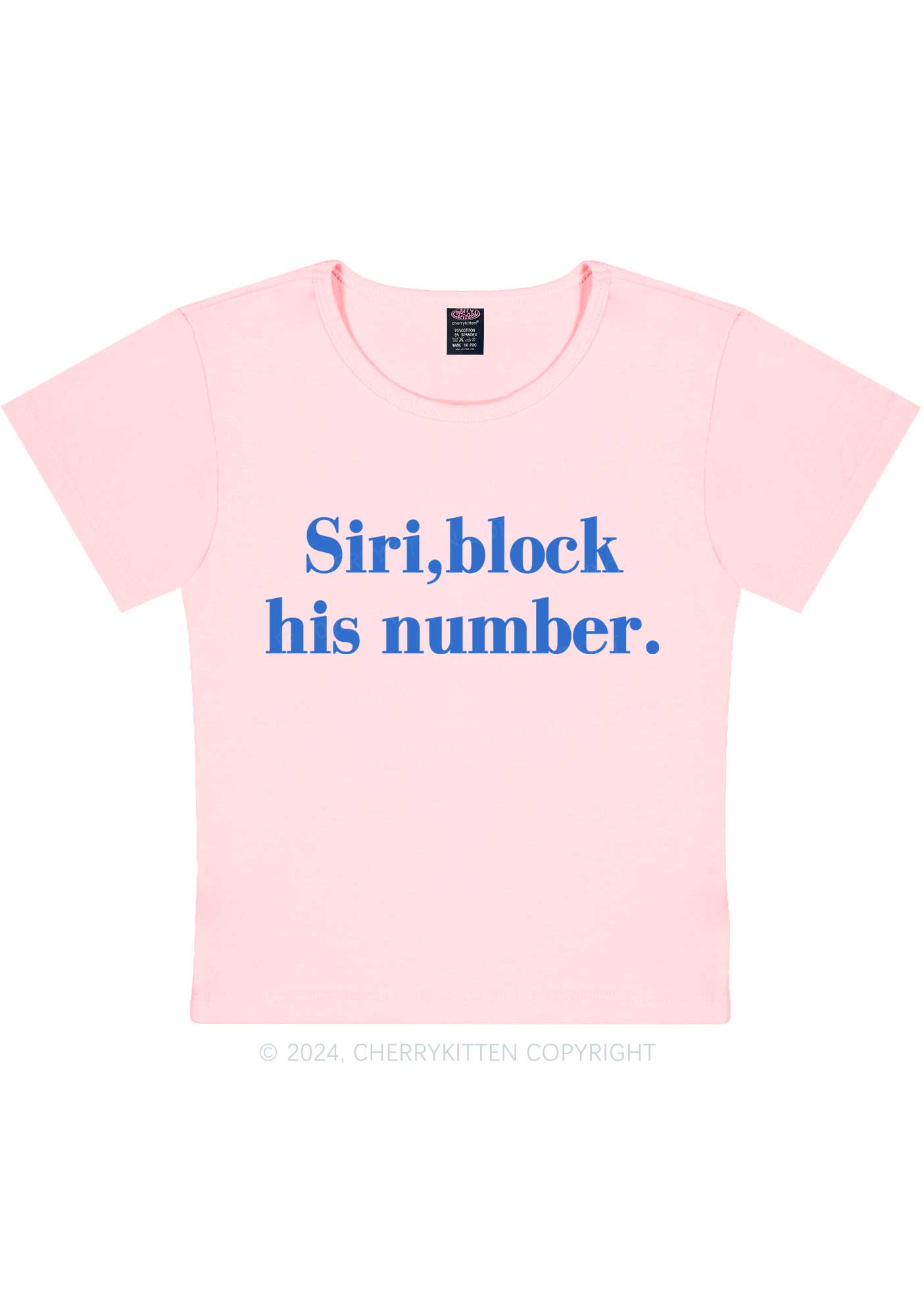 Block His Number Y2K Baby Tee Cherrykitten