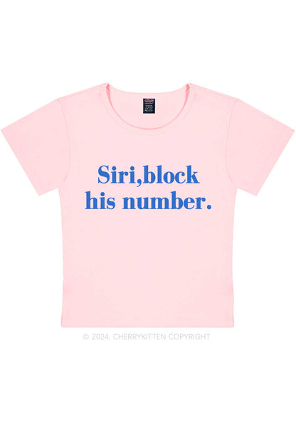 Block His Number Y2K Baby Tee Cherrykitten