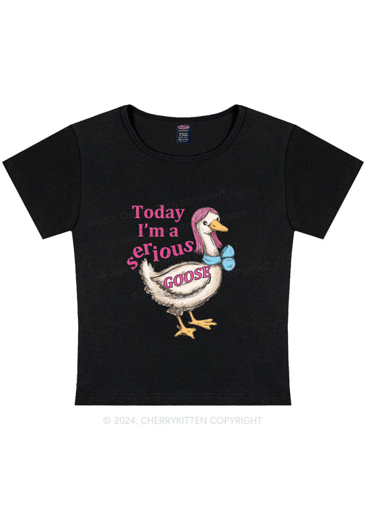 Serious Goose Y2K Baby Tee Cherrykitten