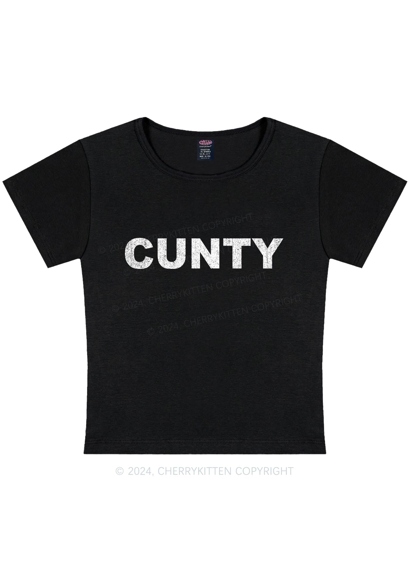 Cunty Y2K Baby Tee Cherrykitten