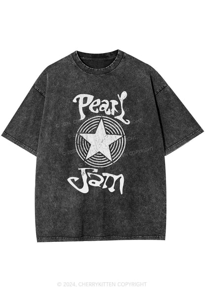 Pearl Jam Pentagram Y2K Washed Tee Cherrykitten