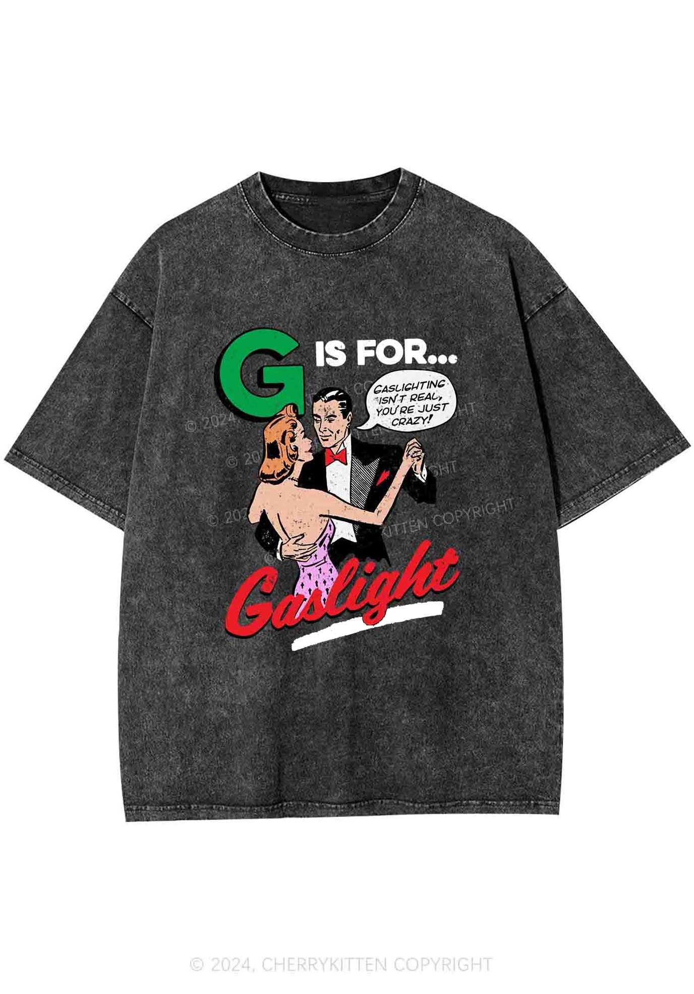 G Is For Gaslight Y2K Washed Tee Cherrykitten