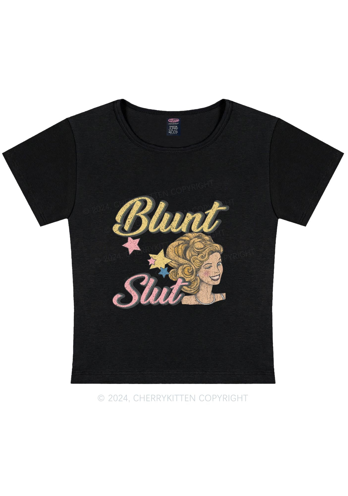 Blunt Slxt Y2K Baby Tee Cherrykitten