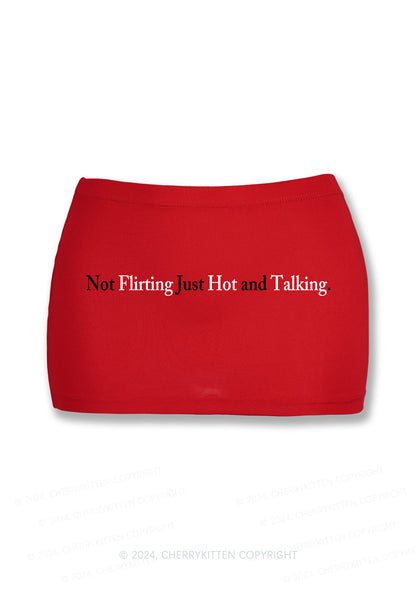 Just Hot And Talking Y2K Mini Hip Skirt Cherrykitten