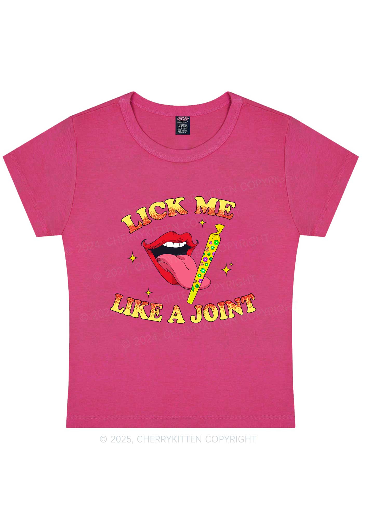 Lick Me Like A Joint Y2K Baby Tee Cherrykitten