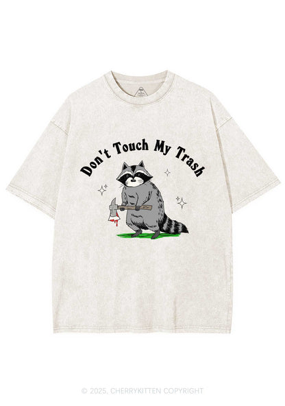 Dont Touch My Trash Y2K Washed Tee Cherrykitten