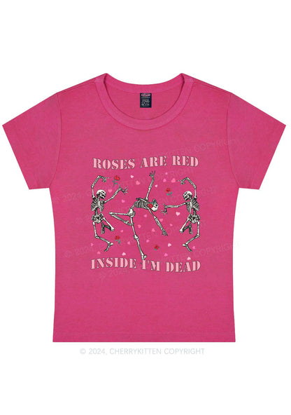 Inside Im Dead Y2K Valentine's Day Baby Tee Cherrykitten