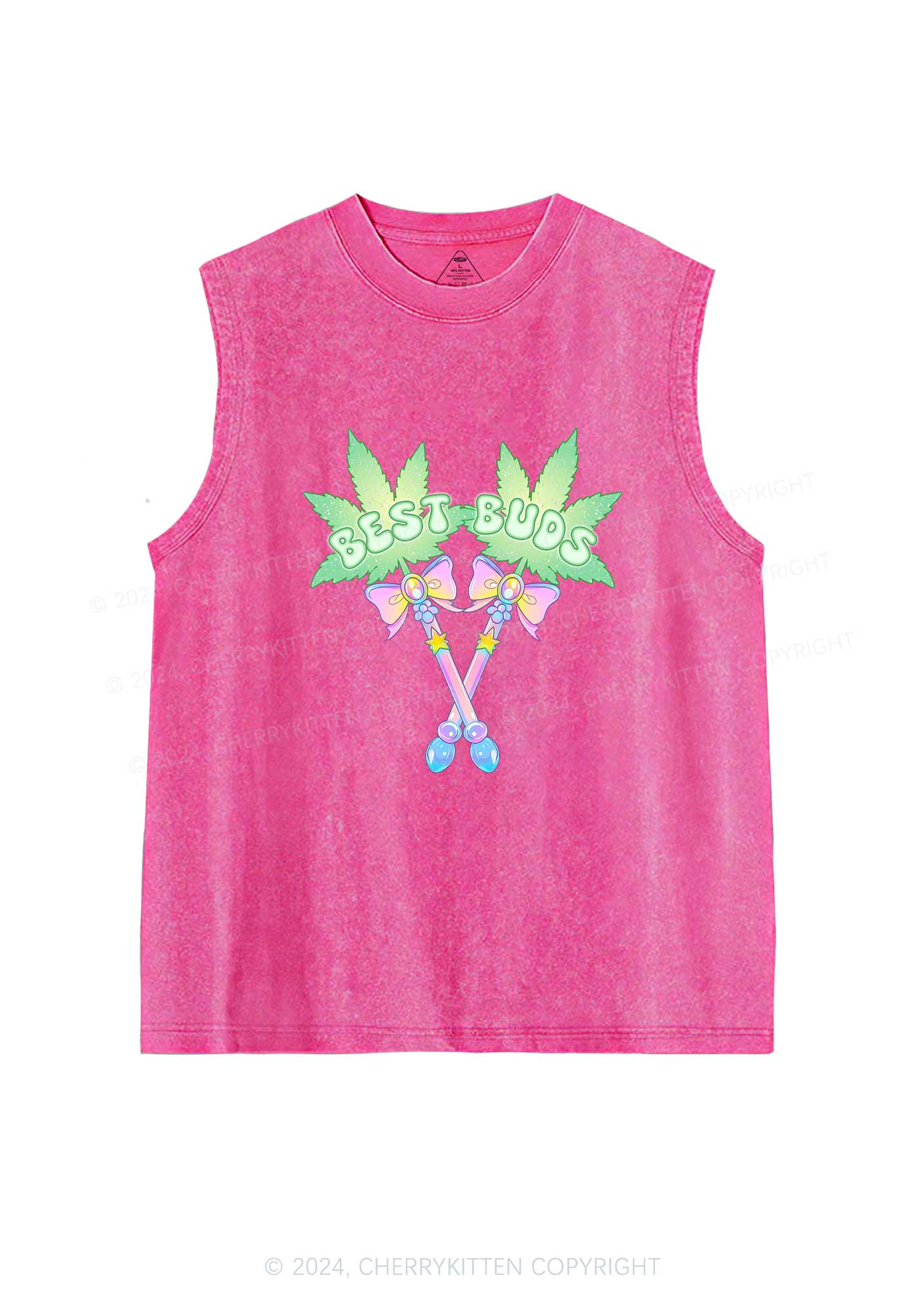 Best Buds Y2K Washed Tank Cherrykitten