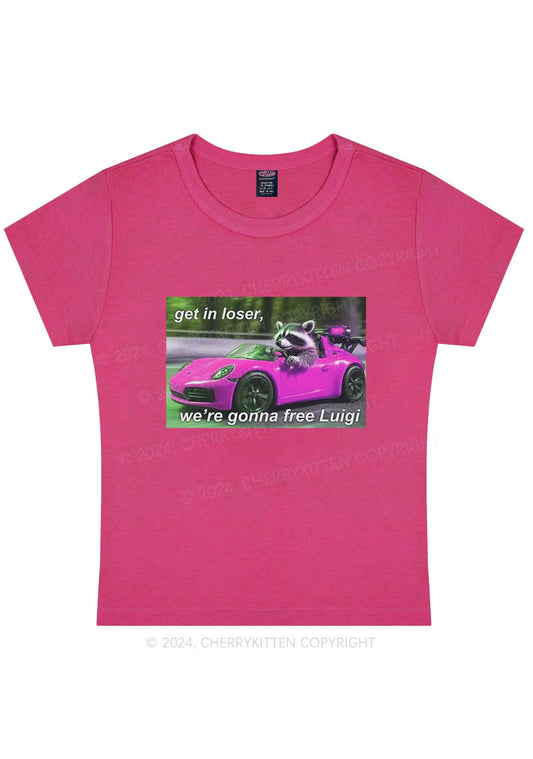 Get In Loser Free Him Y2K Baby Tee Cherrykitten