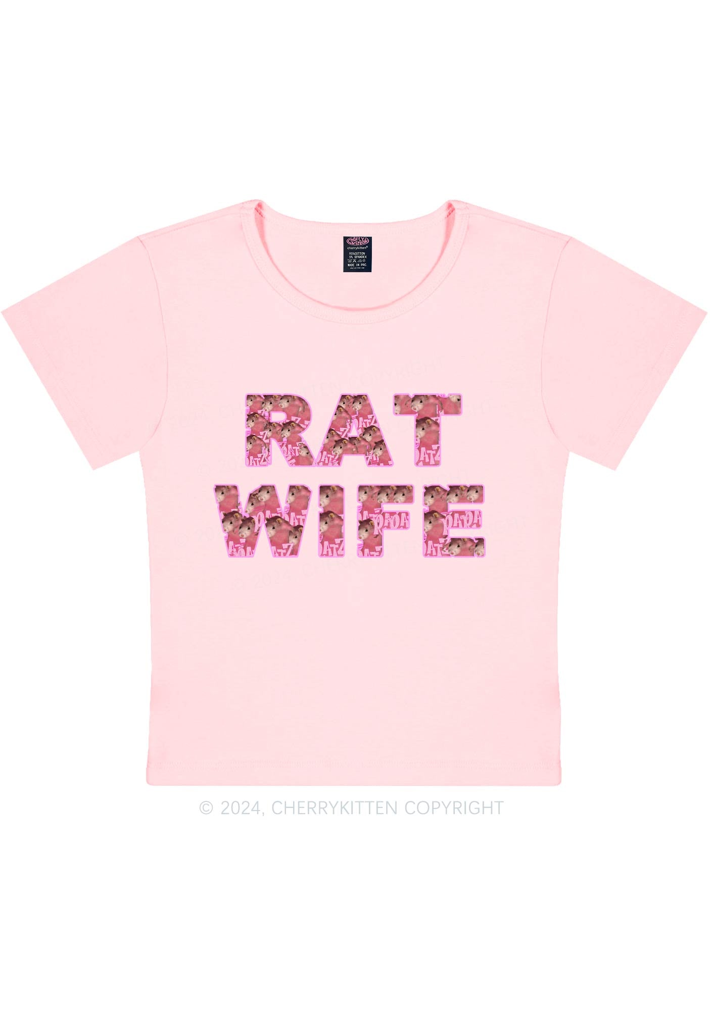 Rat Wife Y2K Baby Tee Cherrykitten