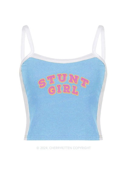 Stunt Girl Y2K Color Block Crop Cami Top Cherrykitten