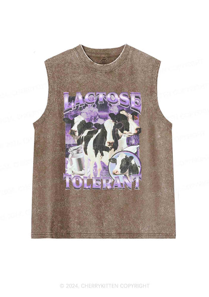 Lactose Tolerant Cow Y2K Washed Tank Cherrykitten