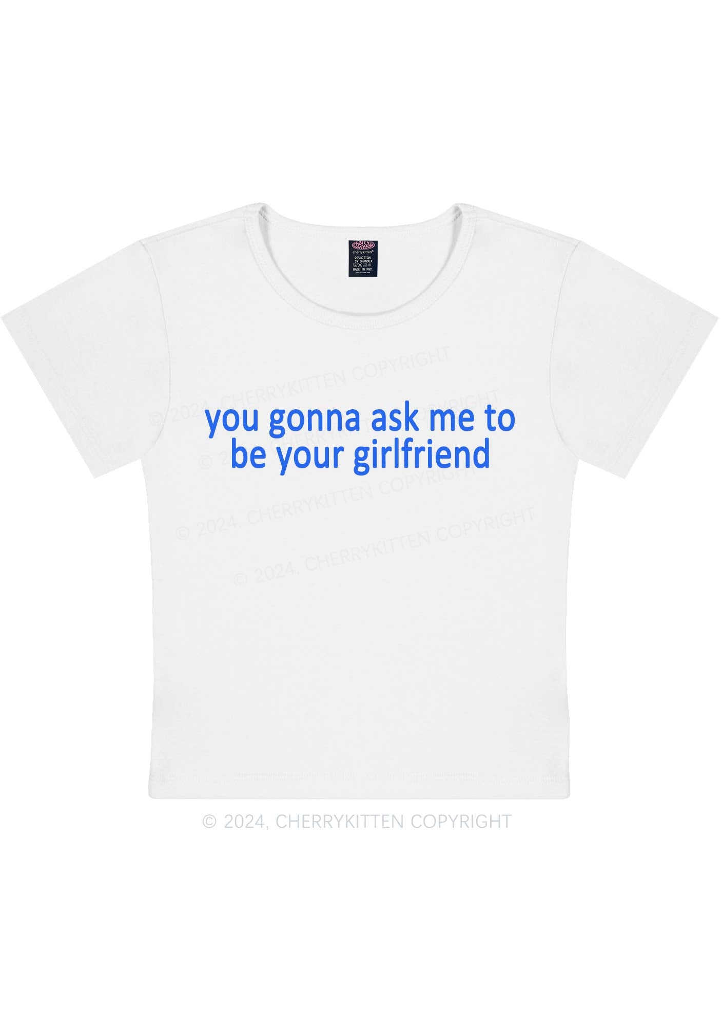 Be Your Girlfriend Y2K Baby Tee Cherrykitten