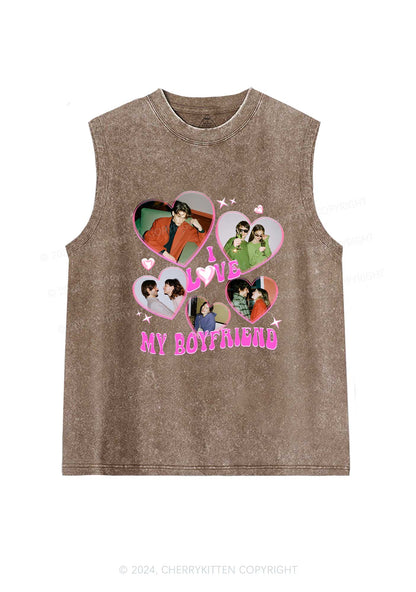 Custom BF&GF Photos Y2K Valentine's Day Washed Tank Cherrykitten