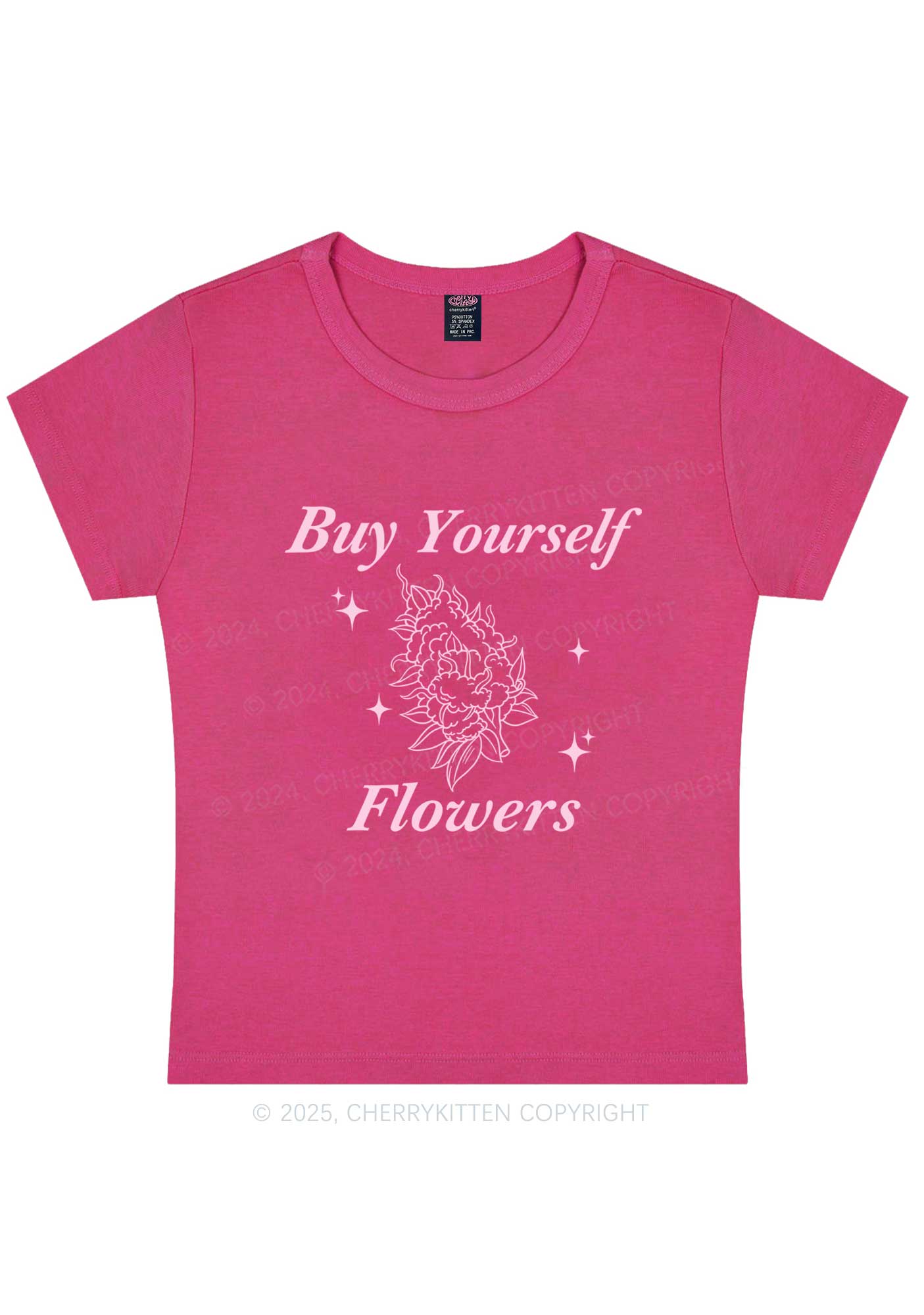 Buy Yourself Flowers Y2K Baby Tee Cherrykitten